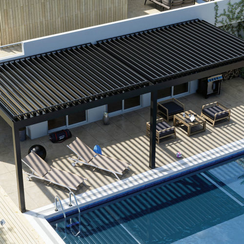 Самонесущая пергола - SKLOUNGE - PERGOLA AS - из алюминия / из нержавеющей стали / со сдвижной крышей