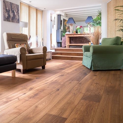 Паркет из паркетной доски - N.07 - Dennebos Flooring - из дуба / «венгерская елка» / с натуральным маслом