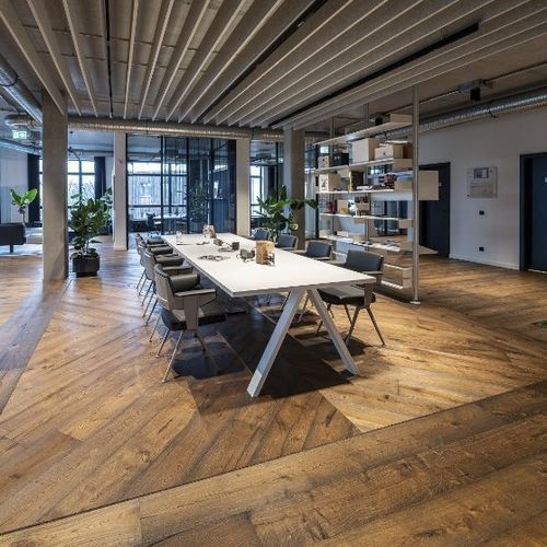 Паркет из паркетной доски - R.05 - Dennebos Flooring - «венгерская елка» / промасленный / приклеиваемый
