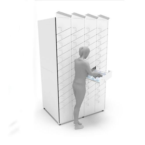 Высокий комод - ROMBIC - ITAB Shop Concept AB  - современный / из дерева / для медицинского учреждения