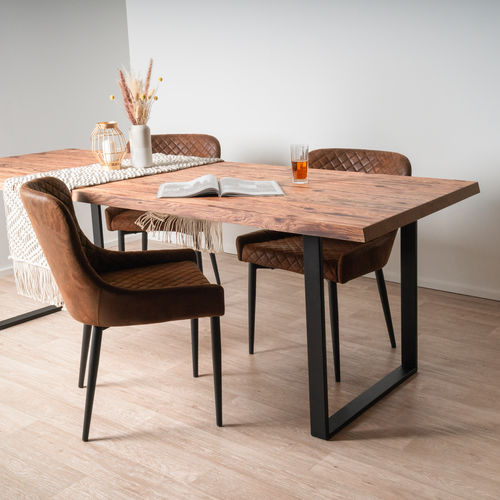 Современный обеденный стол - SUN WOOD ALTHOLZTISCH - MODELL TIROL 02 - SUN WOOD by Stainer - из дерева / с основанием из металла / прямоугольный