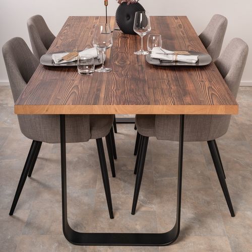 Современный обеденный стол - SUN WOOD ALTHOLZTISCH - MODELL TIROL 01 - SUN WOOD by Stainer - из дерева / с основанием из металла / прямоугольный