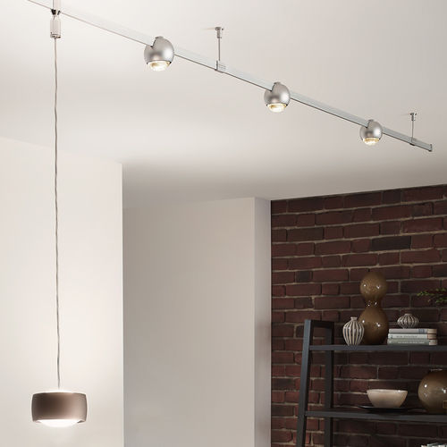 Светильник на рейке LED - SPHERE - OLIGO - круглый / из металла / из стекла