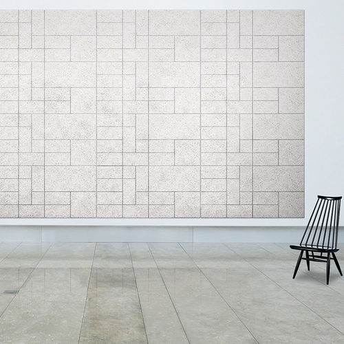 Настенная акустическая панель - RECTANGLE - BAUX - из древесной шерсти / прямоугольная / для офиса
