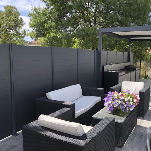 Забор с пластинками - SWEET GARDEN SG03 - AXIUM solutions aluminium - садовый / из алюминия / современный
