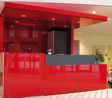 Закаленная стеклянная панель - COLOR - Semcoglas Holding GmbH - непрозрачная / эмалевая / для фасада
