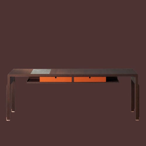 Современный стол-консоль - ESTI  - DIMENSIONE CHI WING LO - из сукупиры / из кожи / из натурального камня