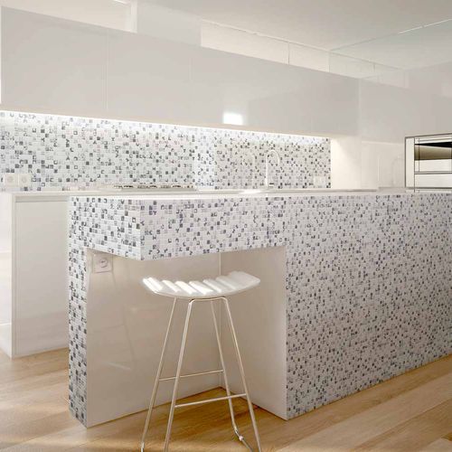 Мозаика из стекла - PRINT : GRAPHICS KITCHEN - Mosavit - матовая / для кухни / настенная
