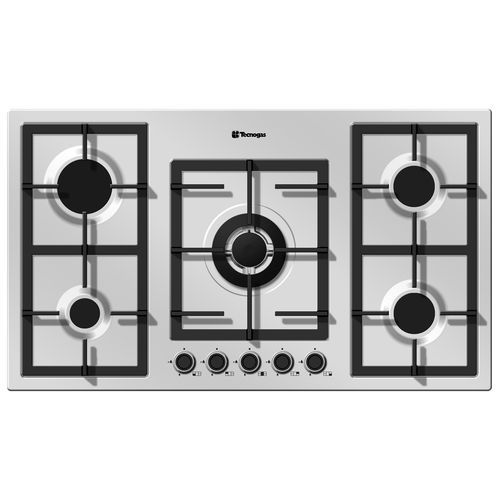 Газовая варочная панель - PN90GVF5TGX - Tecno SpA - 5 конфорок / с поворотными регуляторами / с фронтальной панелью управления