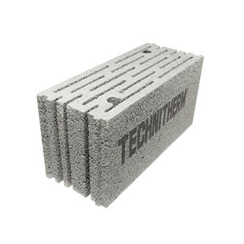 Облегченный бетонный блок - Technitherm - для стены / акустический / с высоким сопротивлением