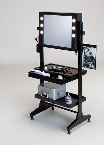 Современный туалетный столик - L200X2 WITH DOUBLE FRAMED - CANTONI - из дерева / для парикмахерской / с подсветкой изнутри