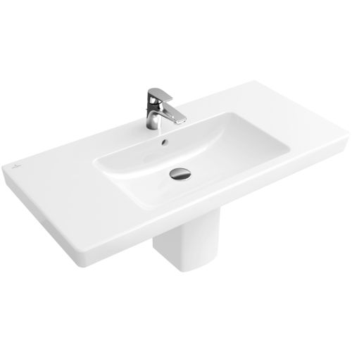 Подвесная раковина - SUBWAY 2.0:  717581 - Villeroy & Boch - из фарфора / со встроенной столешницей / прямоугольная