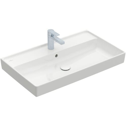 Встраиваемая раковина - COLLARO : 4A338G - Villeroy & Boch - из керамики / с полкой / прямоугольная