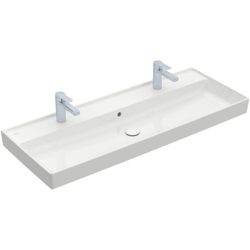 Встраиваемая раковина - COLLARO : 4A33C4 - Villeroy & Boch - из керамики / двойная / прямоугольная