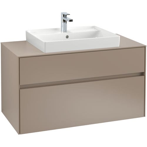 Одиночная тумба под умывальник - COLLARO : C019L0 - Villeroy & Boch - подвесная / из дерева / современная