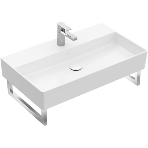 Подвесная раковина - MEMENTO 2.0 : 4A2281 - Villeroy & Boch - из керамики / со встроенными полотенцесушителями / прямоугольная