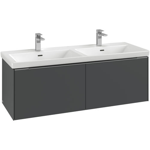 Двойная тумба под умывальник - SUBWAY 3.0: C56700 - Villeroy & Boch - подвесная / из дерева / из алюминия