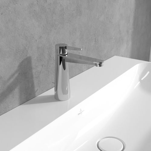 Однорычажный смеситель для раковины - CONUM : TVW127003000XX - Villeroy & Boch - настольный / из латуни / для ванной комнаты