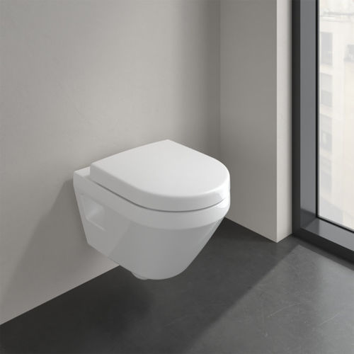 Подвесной унитаз - ARCHITECTURA TWISTFLUSH COMPACT 4687 C0 XX - Villeroy & Boch - из керамики / для бытового использования / овальный