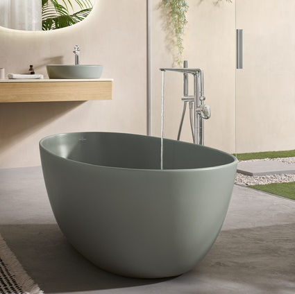 Овальная ванна - ANTAO : UBQ 170 TAO 7V-XX - Villeroy & Boch - отдельностоящая / для жилых зданий / из композита