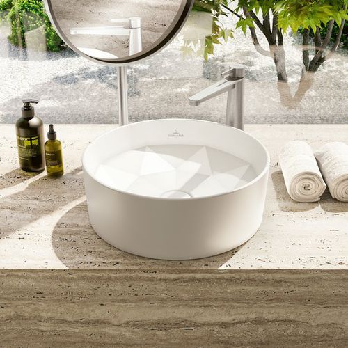 Настольная раковина - OCTAGON - Villeroy & Boch - из керамики / круглая / 1 отверстие