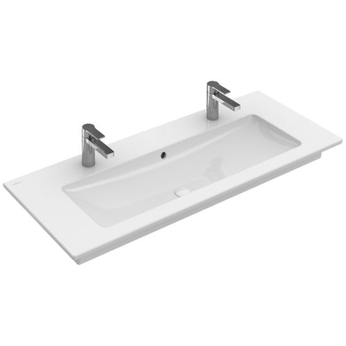 Подвесная раковина - VENTICELLO:  4104CG - Villeroy & Boch - из фарфора / со встроенными полотенцесушителями / двойная