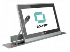 Сенсорный экран для столов для конференций - SRET215G-15 - SOLTEC S.L. - на плане / механизированный / убирающийся