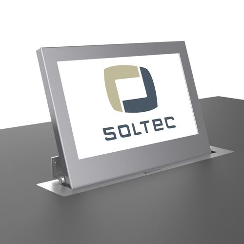 Сенсорный экран для столов для конференций - SRET156L-10 - SOLTEC S.L. - настенный / механизированный / убирающийся