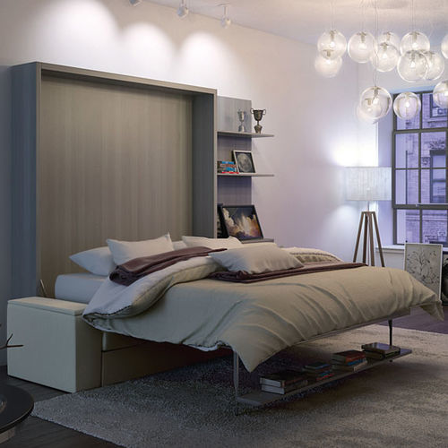 Откидная кровать - GHOST - smqrt beds - двуспальная / современная / с полкой