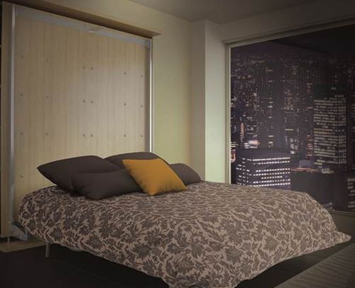 Откидная кровать - LMG - smqrt beds - двуспальная / современная / с полкой