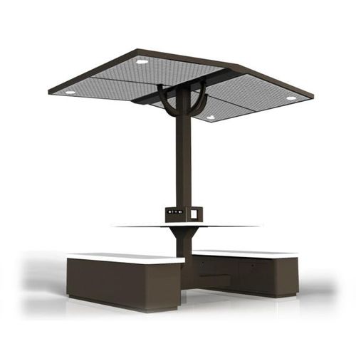 Современный стол для пикника - WYC series - The solar range - из нержавеющей стали / с основанием из нержавеющей стали / с основанием из композита