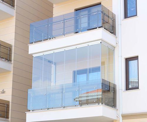 Раздвижное и и складываемое панорамное окно - VBS - VIZYON GLAZING SYSTEMS - из алюминия / с двойным остеклением