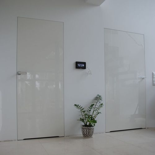 Дверь для интерьера - ACRYLIC - ZEROMUR Perfect Doors - из алюминия / створчатая / застекленная