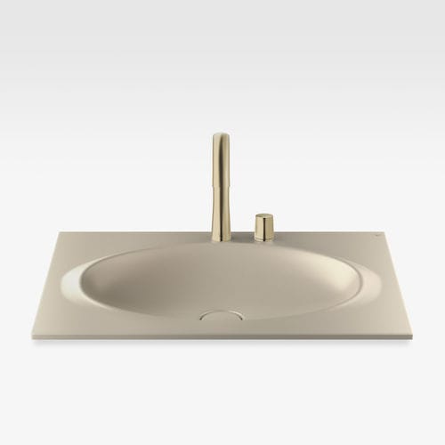 Настольная раковина - A327760R30 - Armani / Roca - из фарфора / с умягчителем воды / прямоугольная