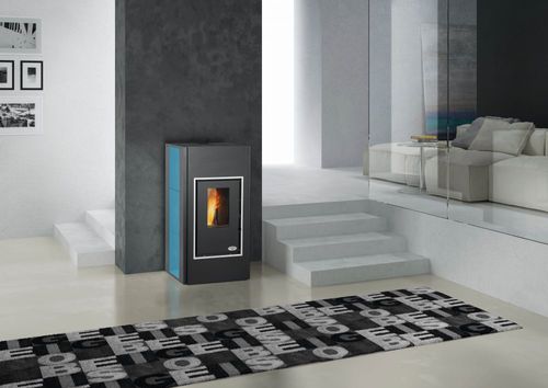 Печь с паровым котлом на пеллетах - AQUOS  - KARMEK ONE SRL - современная / из металла / из фаянса