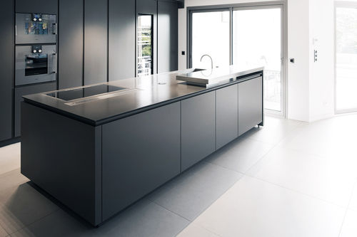 Рабочая поверхность из Solid Surface - V-korr Creative Surface - для кухни / лакированная / с квадратным краем