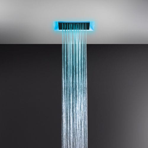 Встраиваемая лейка для душа в потолок - 57305 - GESSI SPA - квадратная / дождь / с хромотерапией