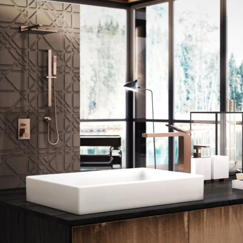 Однорычажный смеситель для раковины - RETTANGOLO K : 53004 - GESSI SPA - настольный / из металла / для ванной комнаты