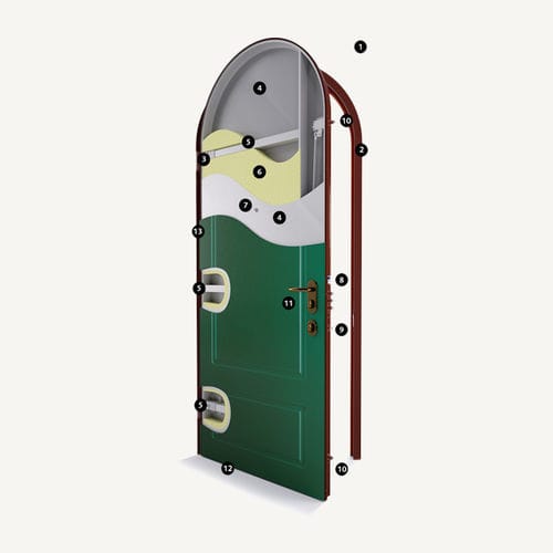 Арочная дверь - 884 - Di.Bi. Porte Blindate - входная / из гальванизированной стали / створчатая