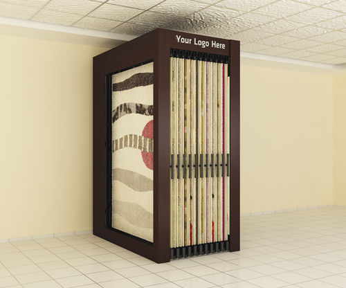 Выставочный стенд для ковров из металла - . - AKDENIZ Display Systems - с панелью / для торговли