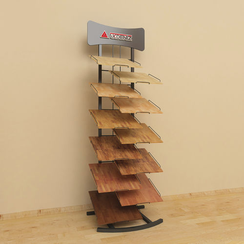 Выставочный стенд-витрина для паркета - LS-1101 - AKDENIZ Display Systems - из металла / для торговли