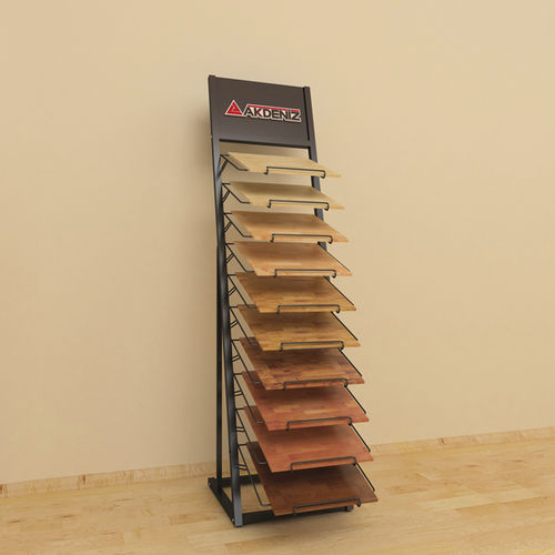 Выставочный стенд-витрина для паркета - LS-1201 - AKDENIZ Display Systems - из металла / для торговли