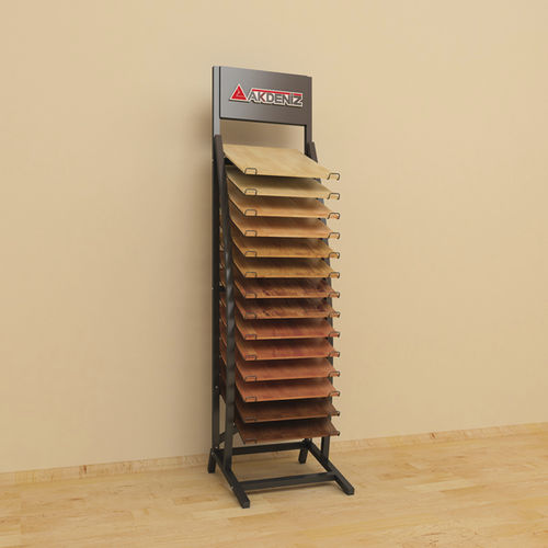 Выставочный стенд-витрина для паркета - LS-1401 - AKDENIZ Display Systems - из металла / для торговли