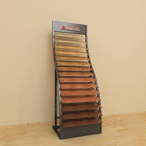 Выставочный стенд-витрина для паркета - LS-1501 - AKDENIZ Display Systems - из металла / для торговли