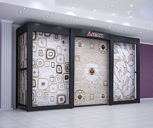 Выставочный стенд для ковров из металла - 103 - AKDENIZ Display Systems - для торговли