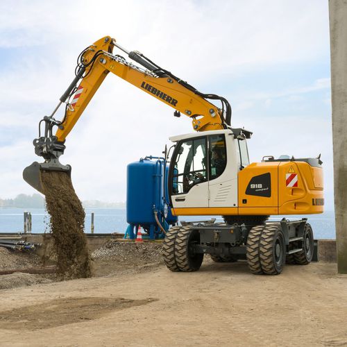 Промежуточный экскаватор - A 918 COMPACT LITRONIC - Liebherr  - колесный / компактный / для строительства