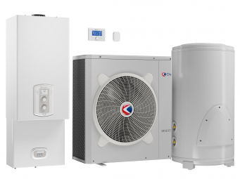 Тепловой насос воздух/вода - TALIA HYBRID FLEX - CHAFFOTEAUX - для домашнего использования / для наружного применения / с дополнительным котлом