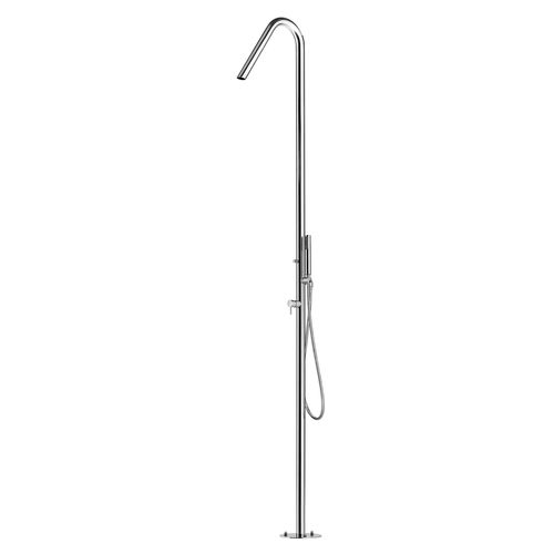 Душевая стойка для наружного применения - FTA-CS40-HCHS - Outdoor Shower Company - из нержавеющей стали / на ноге / современная