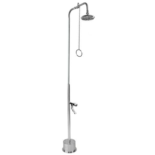 Душевая стойка для наружного применения - BS-1200-PCV-ADA - Outdoor Shower Company - из нержавеющей стали / хромированная отделка / на ноге