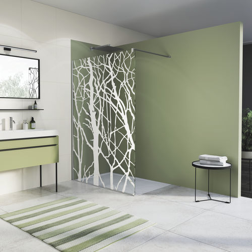 Фиксированная перегородка для душа - EASY STR4P ARBRE 62 - Ronal - из стекла Sécurit® / 8 мм / с частичной рамой